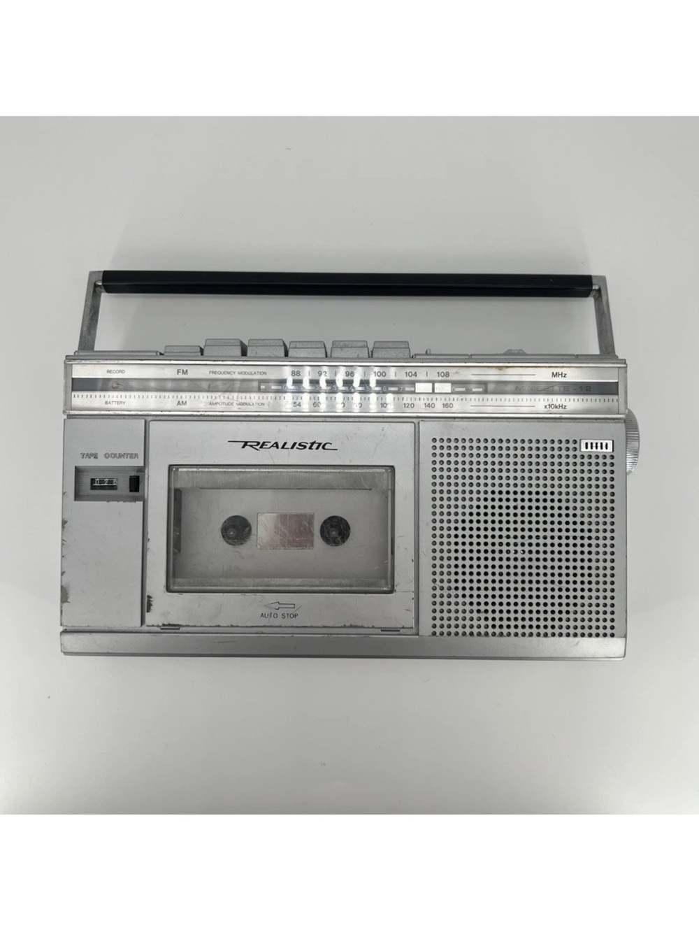 Silver Portable Cassette Player & AM/FM Radio